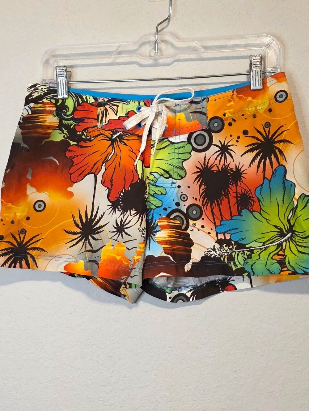 Speedo Swim Board Shorts Surfer Beach Graphic Colorful Tropical Women's Size 2